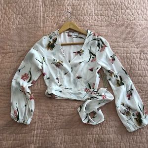 Flynn Skye crop top wrap long sleeve